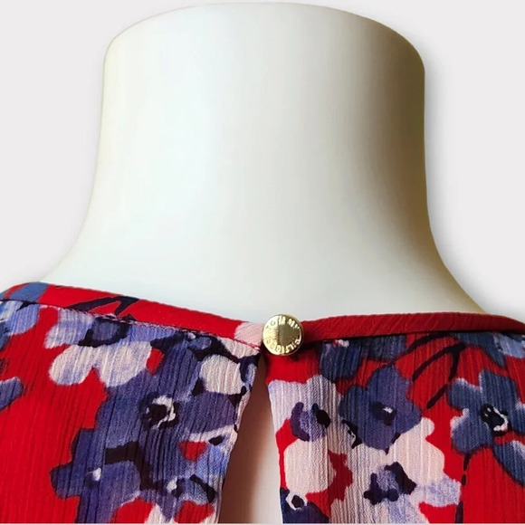 Tommy Hilfiger Womens A-line Dress Size 4 Floral Mini Trapeze Sleeveless - Picture 3 of 5